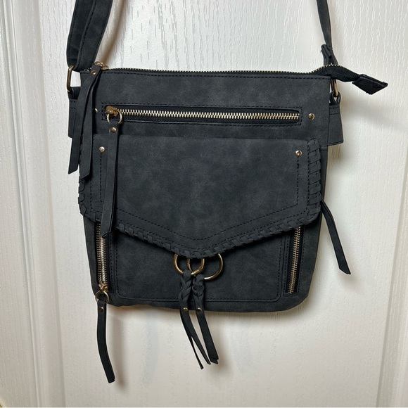 VR NYC O-Ring Puller Flap Over Messenger Shoulder/ crossbody Bag/purse Blue - Picture 1 of 7